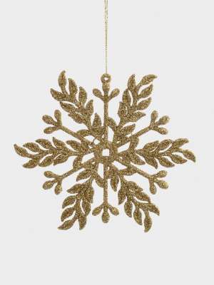 Игрушка елочная, 15 см, пластик, шампань, Снежинка, New year ANNA LAFARG ANLAF-EG01-KU-004