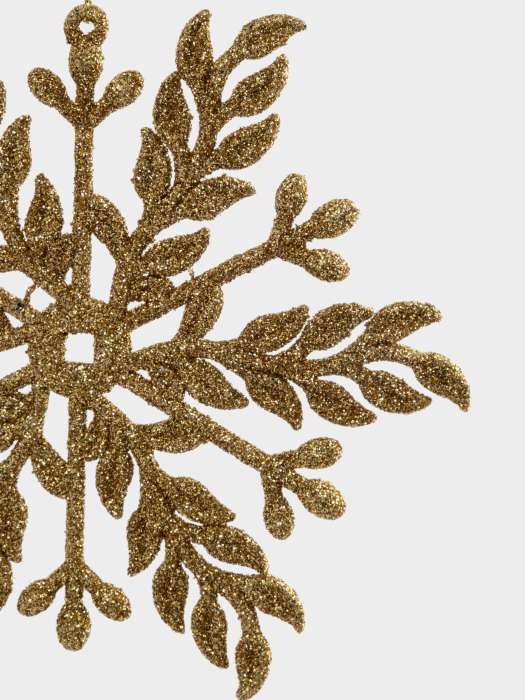 Игрушка елочная, 15 см, пластик, шампань, Снежинка, New year ANNA LAFARG ANLAF-EG01-KU-004