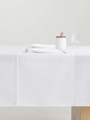 Дорожка настольная, 40х160 см, полиэстер, бело-серебристая, Floe ANNA LAFARG ANLAF-YYW25-1TR