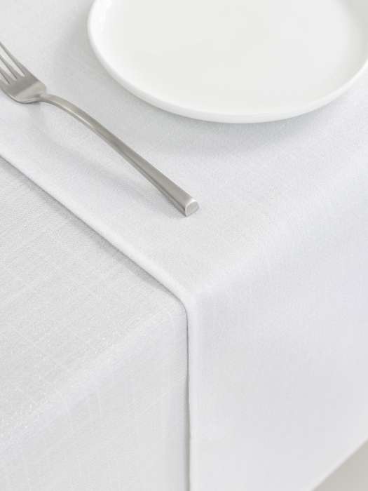 Дорожка настольная, 40х160 см, полиэстер, бело-серебристая, Floe ANNA LAFARG ANLAF-YYW25-1TR