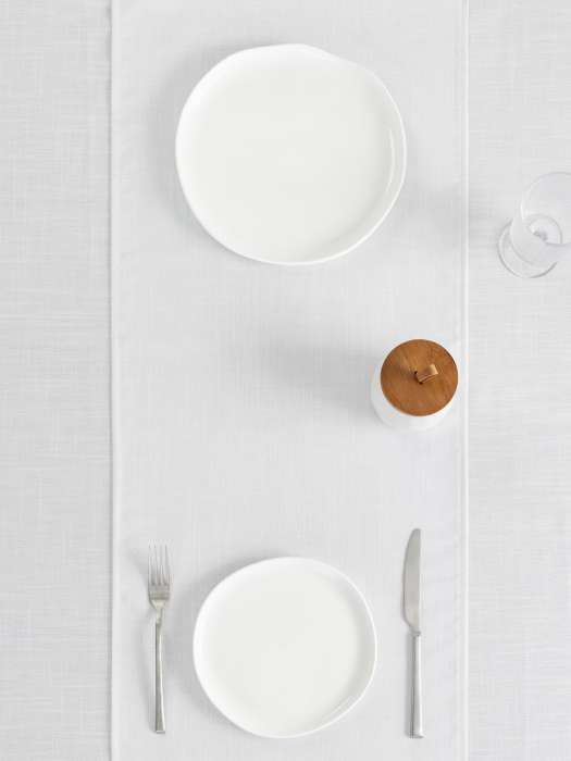 Дорожка настольная, 40х160 см, полиэстер, бело-серебристая, Floe ANNA LAFARG ANLAF-YYW25-1TR