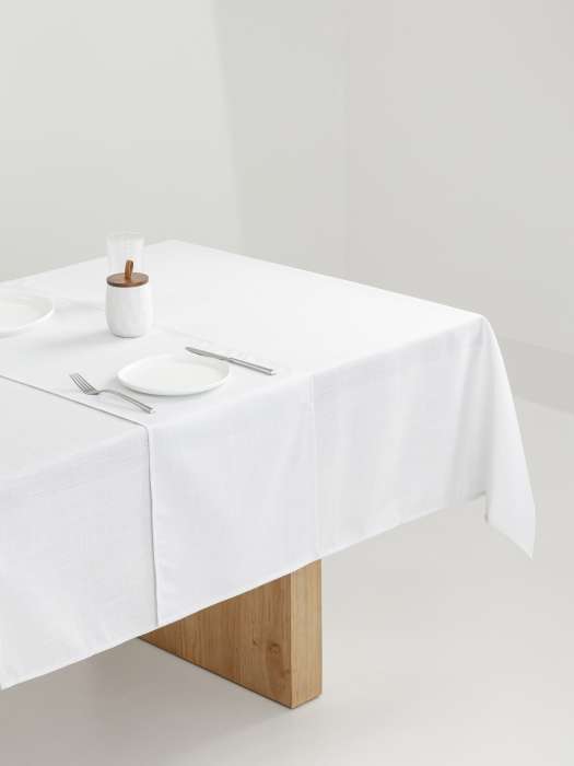 Дорожка настольная, 40х160 см, полиэстер, бело-серебристая, Floe ANNA LAFARG ANLAF-YYW25-1TR