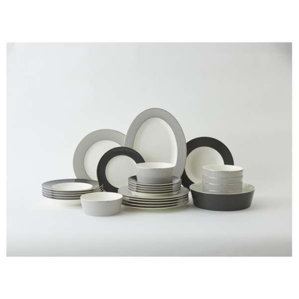 Сервиз столовый Decor de table Вола на 6 персон 26 предметов, фарфор, платиновый кант, п/к