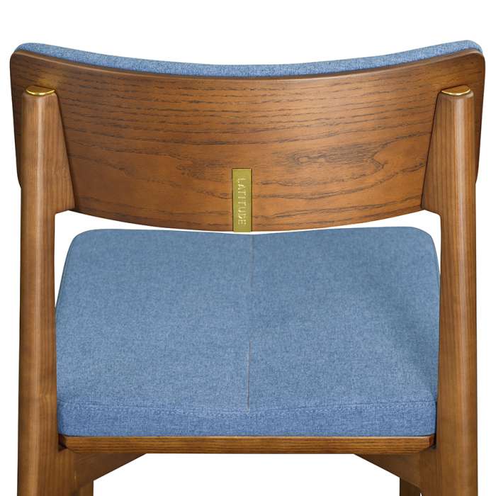 Стул aska, рогожка, орех/темно-синий LATITUDE ASKCHVNGBSKDBL