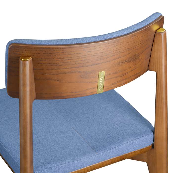 Стул aska, рогожка, орех/темно-синий LATITUDE ASKCHVNGBSKDBL