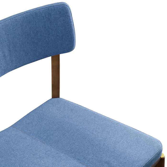 Стул aska, рогожка, орех/темно-синий LATITUDE ASKCHVNGBSKDBL