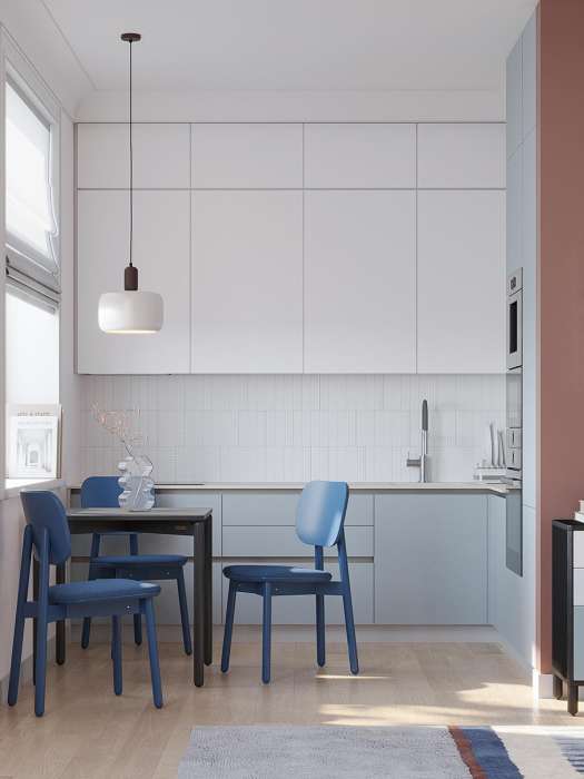 Стул saga, рогожка, синий LATITUDE SGBRDCHBSKBL