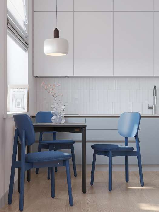 Стул saga, рогожка, синий LATITUDE SGBRDCHBSKBL