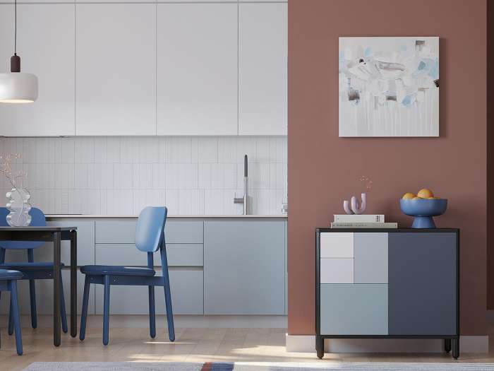 Стул saga, рогожка, синий LATITUDE SGBRDCHBSKBL