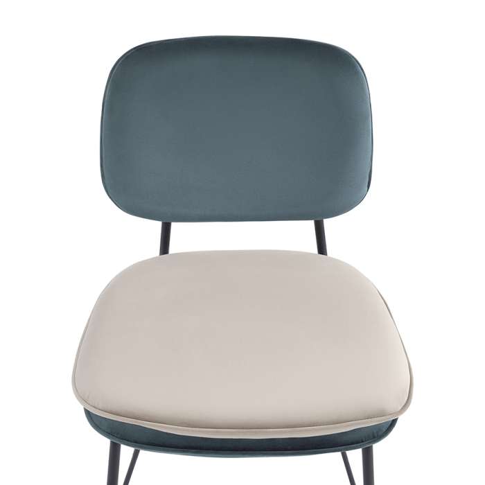 Стул полубарный pea, велюр, сине-зеленый/бежевый Bergenson Bjorn BB0000624