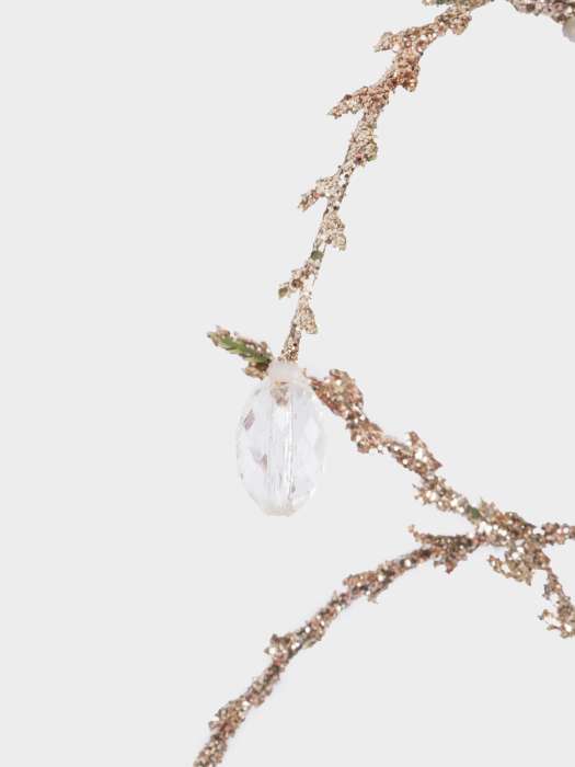 Ветка декоративная, 75 см, пластик/металл, золотистая, Ветка с кристаллами, Interior gold ANNA LAFARG ANLAF-LH6261S4-1-CM/CL