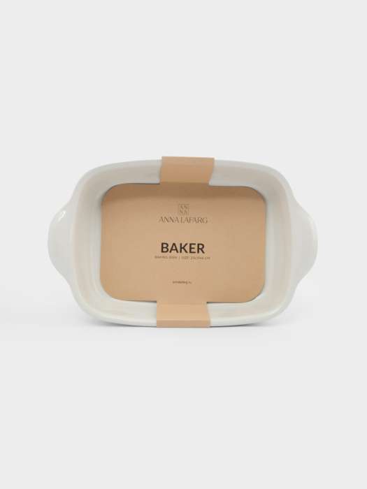 Форма для запекания, 25х19 см, керамика, прямоугольная, молочная, Baker ANNA LAFARG ANLAF-ZF3541-MILKY