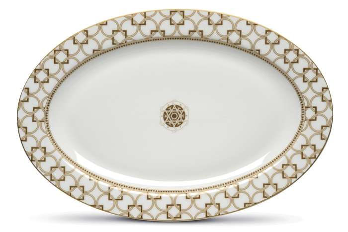 Блюдо овальное Deco, серое, 36х24 см POZZI MILANO 1876 PM-0132/DECO