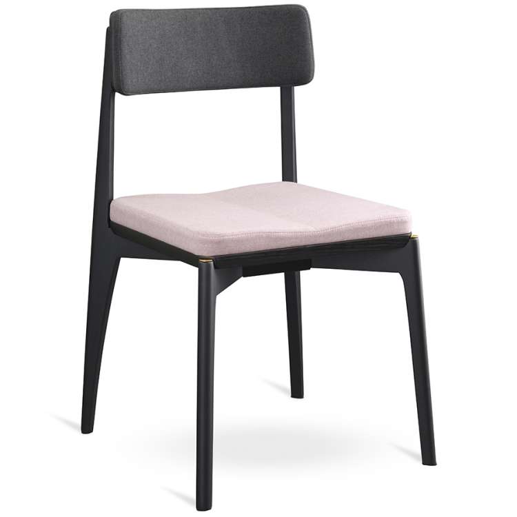 Стул aska, рогожка, черный/темно-серый/розовый LATITUDE ASKCHBKBSKDGRPK
