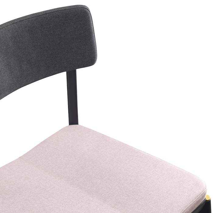 Стул aska, рогожка, черный/темно-серый/розовый LATITUDE ASKCHBKBSKDGRPK