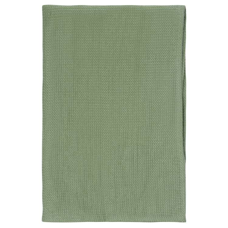 Набор из двух вафельных полотенец изо льна цвета шалфея из коллекции essential, 50х70 см Tkano TK23-TT0003