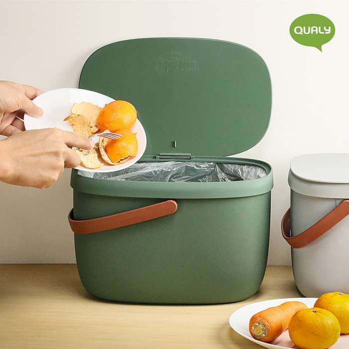 Контейнер для пищевых отходов Foody, 7 л, серый QUALY QL10380-GY