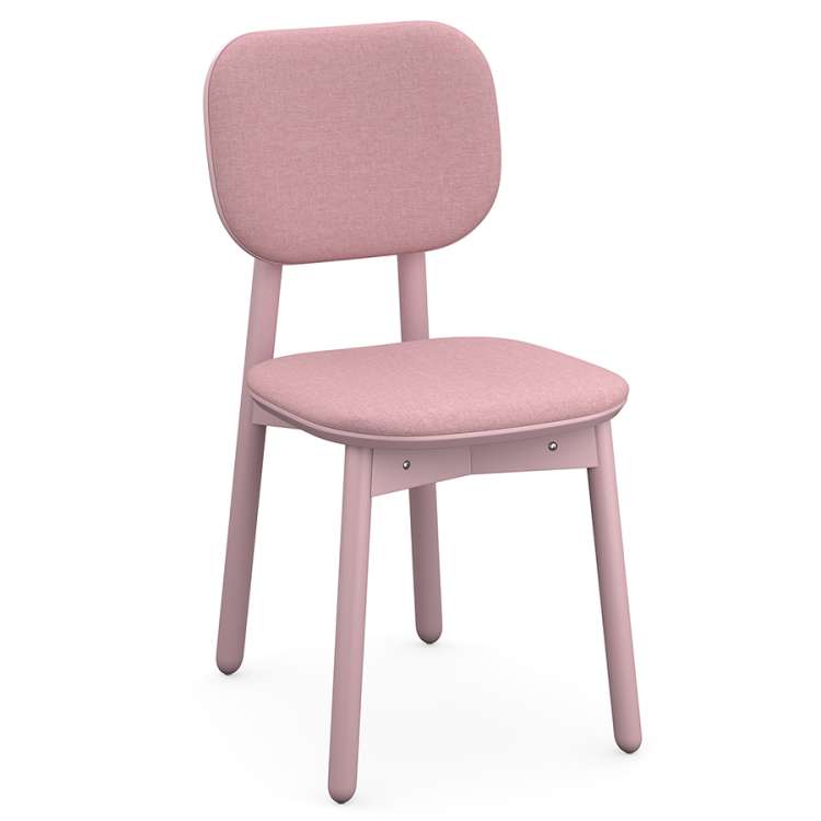 Стул с обивкой saga, рогожка, розовый LATITUDE SGBRDCHUPHLBSKPK