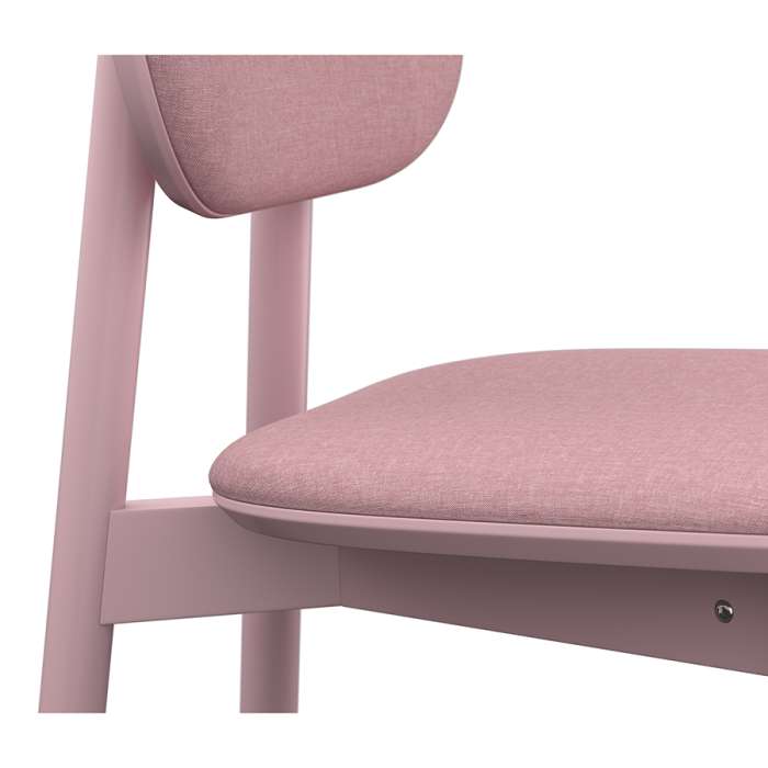 Стул с обивкой saga, рогожка, розовый LATITUDE SGBRDCHUPHLBSKPK