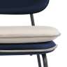 Стул полубарный с контрастным кантом pea, велюр, темно-синий/бежевый Bergenson Bjorn BB0000696