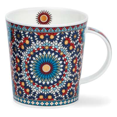 Кружка Dunoon Мозаика красная Ломонд 320 мл, фарфор костяной