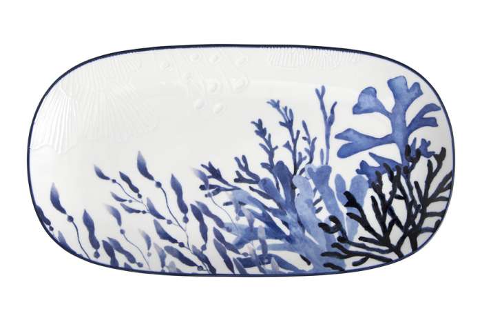 Набор, 2 пр, блюдо/салатник, керамика К, белое/синий, Синие кораллы, Blue Coral, Maxwell & Williams, MW696-DR0579