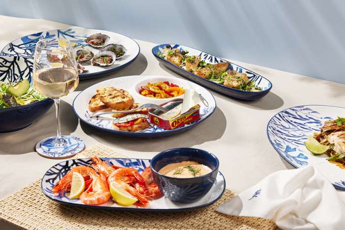 Набор, 2 пр, блюдо/салатник, керамика К, белое/синий, Синие кораллы, Blue Coral, Maxwell & Williams, MW696-DR0579