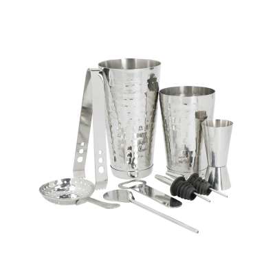 Набор барных аксессуаров BarCraft (шейкер, двусторонняя насадка, открывалка для бутылок, ложка, барн Kitchen Craft BCBARSET8PC