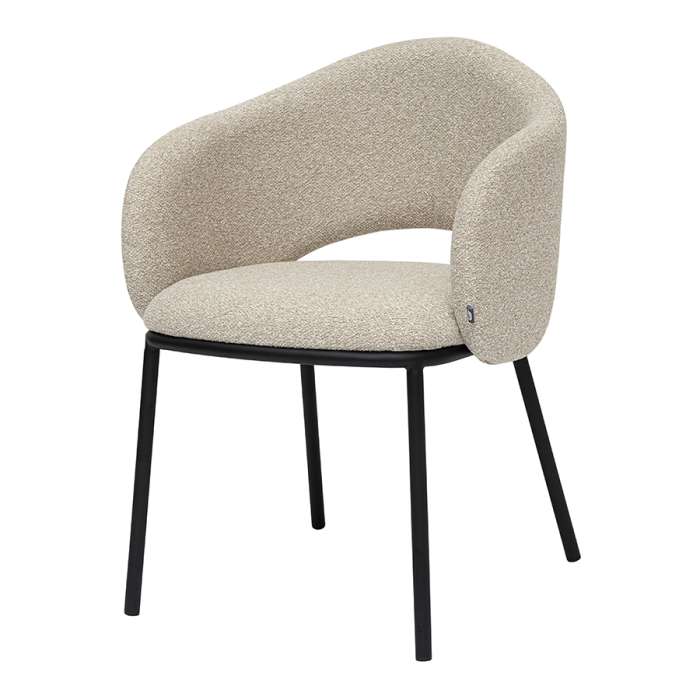 Стул coastal, букле, крем-брюле/черный Bergenson Bjorn BB0001047