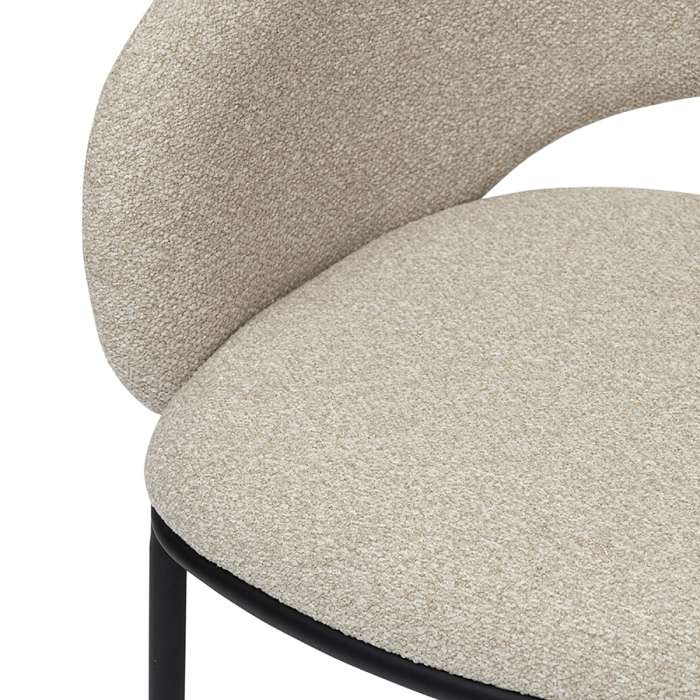 Стул coastal, букле, крем-брюле/черный Bergenson Bjorn BB0001047