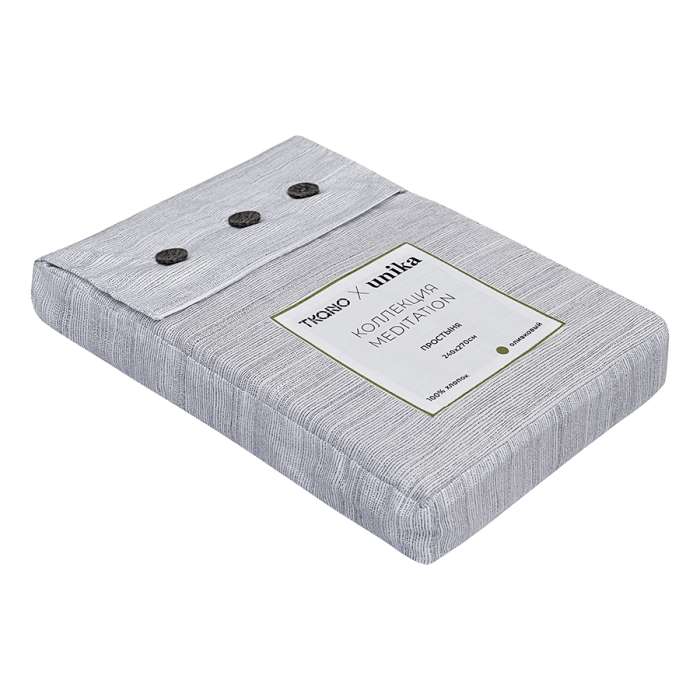 Простыня из сатина из коллекции meditation, olive, 240х270 см Tkano TK24-SH0019