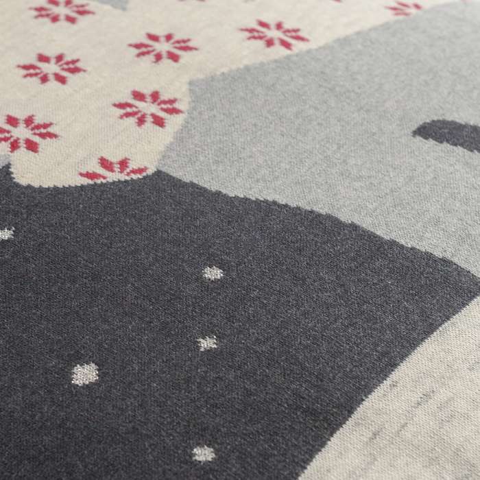 Подушка вязаная с новогодним рисунком polar bear из коллекции new year essential, 45х45 см Tkano TK22-CU0005