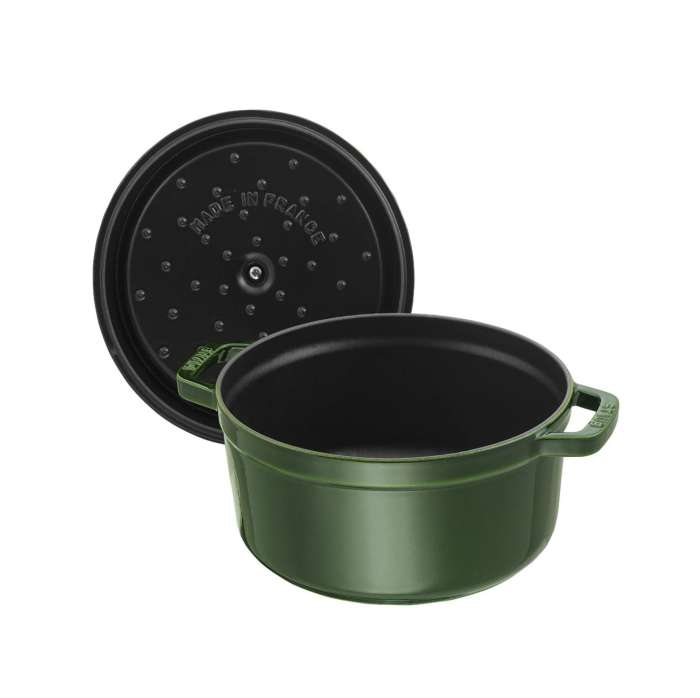 Кокот круглый, 24 см, 3,8 л, зеленый базилик STAUB 1102485