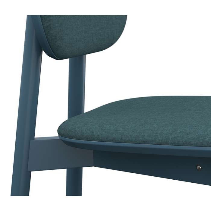 Стул с обивкой saga, рогожка, сине-зеленый LATITUDE SGBRDCHUPHLBSKBL_GRN
