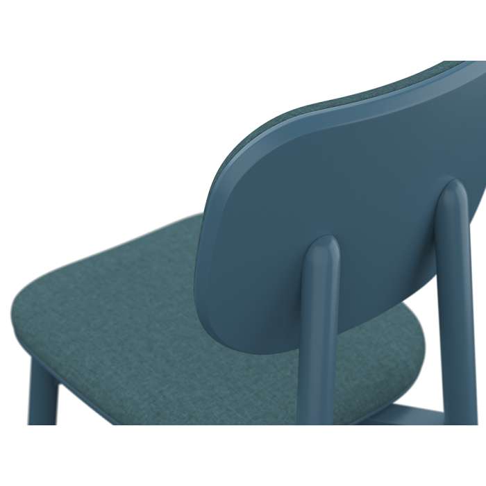 Стул с обивкой saga, рогожка, сине-зеленый LATITUDE SGBRDCHUPHLBSKBL_GRN