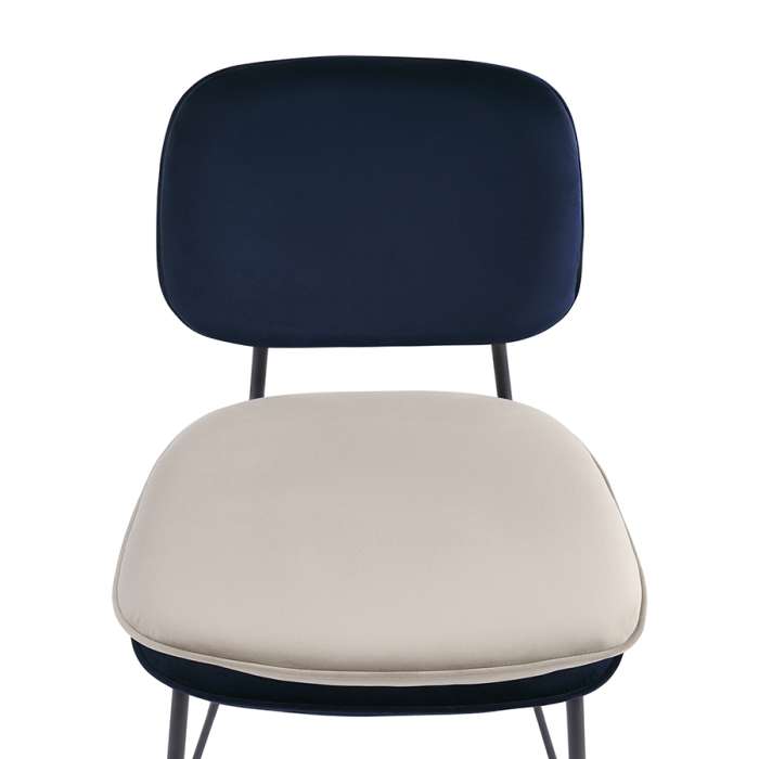 Стул полубарный pea, велюр, темно-синий/бежевый Bergenson Bjorn BB0000626