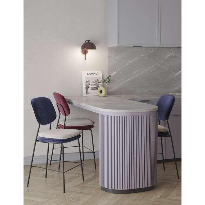 Стул полубарный pea, велюр, темно-синий/бежевый Bergenson Bjorn BB0000626