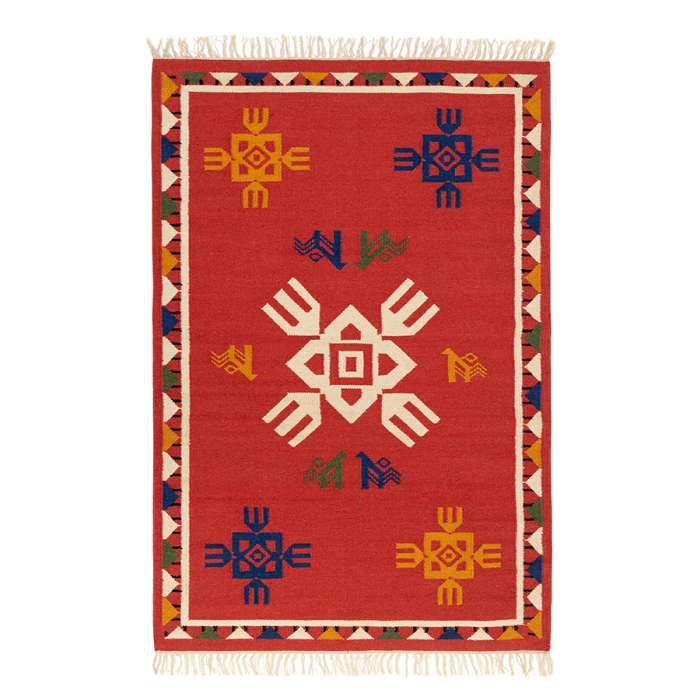 Ковер из шерсти по мотивам чувашских орнаментов из коллекции cultural heritage, 120х180 см Tkano TK24-DR0014