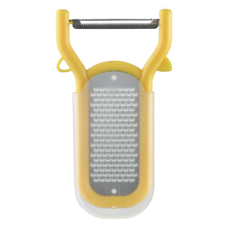 Овощечистка с теркой для цедры 2 в 1 vegard, 14 см, желтая Smart Solutions SS-VP-PP-2-in-1