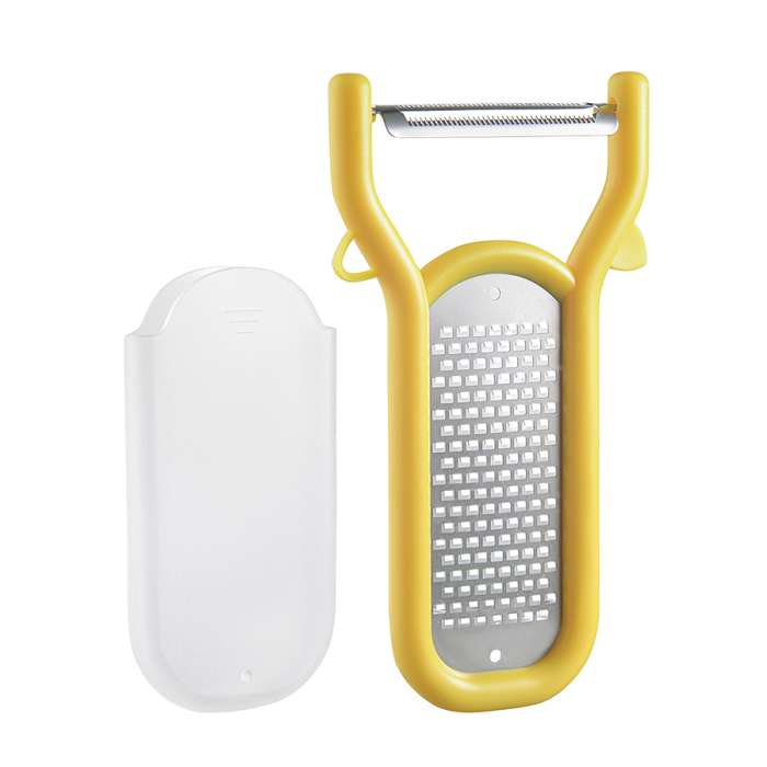 Овощечистка с теркой для цедры 2 в 1 vegard, 14 см, желтая Smart Solutions SS-VP-PP-2-in-1