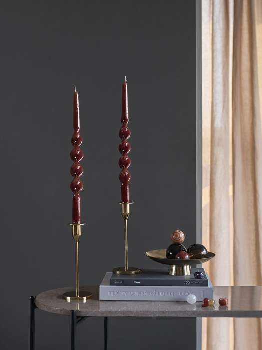 Набор из двух свечей коричневого цвета из коллекции essential, 35 см Tkano TK25-CND0001