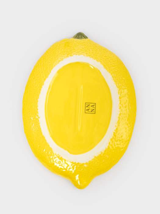 Блюдо, 25х18 см, фарфор P, овальное, желтое, Лимон, Lemon ANNA LAFARG ANLAF-ARJ-110725-2
