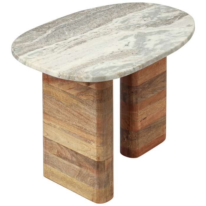 Столик приставной torhill, 38x35 см, бежевый/мрамор Bergenson Bjorn BB0000862