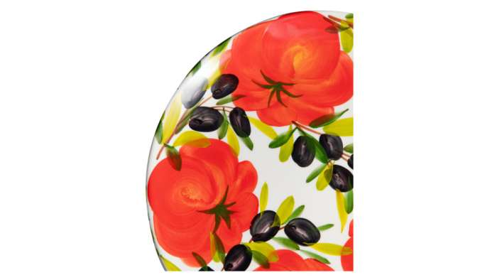 Тарелка обеденная Томаты и оливки 28 см, керамика EDELWEISS EDW-2004R