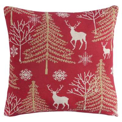 Подушка вязаная с новогодним рисунком winter fairytale  из коллекции new year essential, 45х45 см Tkano TK22-CU0006