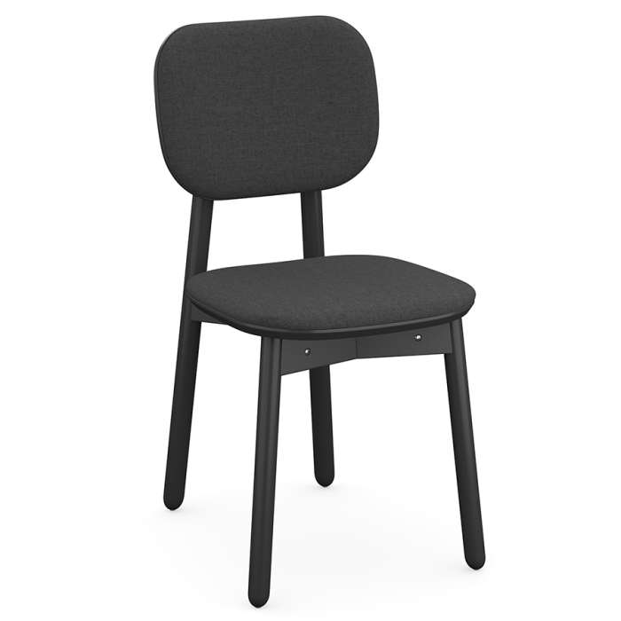 Стул с обивкой saga, рогожка, темно-серый LATITUDE SGBRDCHUPHLBSKDGR