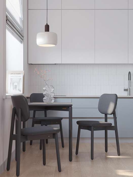 Стул с обивкой saga, рогожка, темно-серый LATITUDE SGBRDCHUPHLBSKDGR