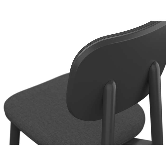 Стул с обивкой saga, рогожка, темно-серый LATITUDE SGBRDCHUPHLBSKDGR