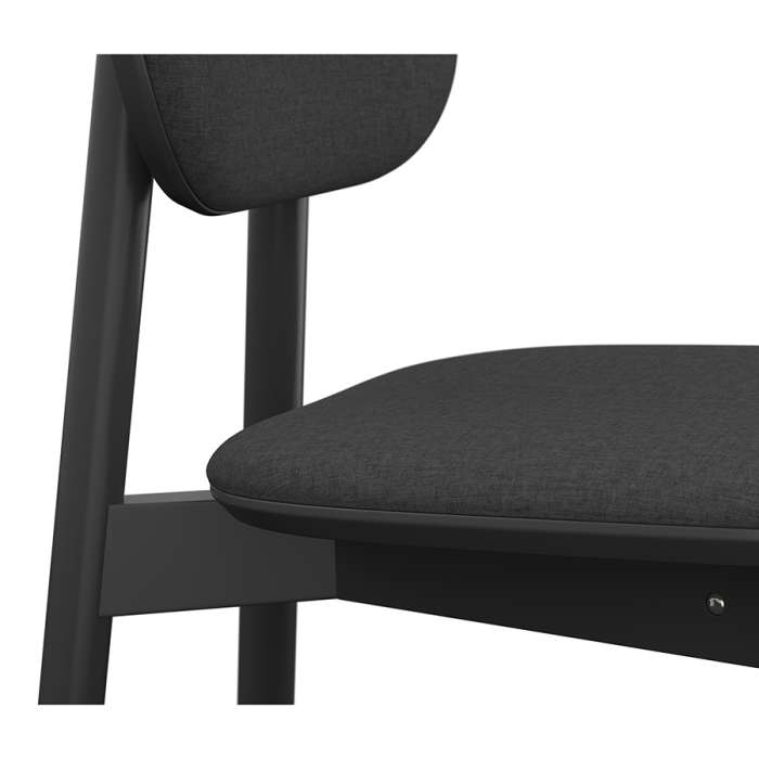 Стул с обивкой saga, рогожка, темно-серый LATITUDE SGBRDCHUPHLBSKDGR