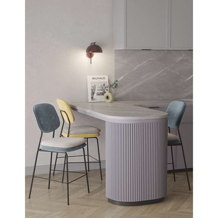 Стул полубарный pea, велюр, желтый/бежевый Bergenson Bjorn BB0000627